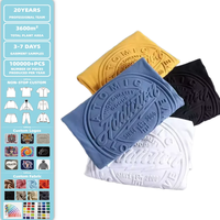 T-shirt Homme Décontracté Épais 100% Coton avec Impression Personnalisée OEM, Logo Personnalisé, Vierge, Impression 3D et Gaufrage