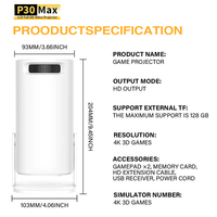 Amazo HOT P30MAX Mini projecteur LED 4K natif 720P Android 11 160ANSI WiFi6 BT5.0 Cinéma extérieur portable de poche 8GB 180