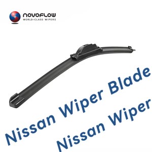 NOVOFLOW Spazzola Tergicristallo Piatta Multifunzionale per Modelli <span class=keywords><strong>Nissan</strong></span>, Compatibile con <span class=keywords><strong>Nissan</strong></span> <span class=keywords><strong>Juke</strong></span> 2010-2026 e <span class=keywords><strong>Nissan</strong></span> Qashqai 2006-2026 - Product Image 1