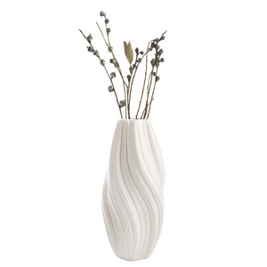 Vase en céramique courbé créatif Qianrui, ornement non poli, style moderne simple nordique, formes 3D, vase décoratif pour la décoration du salon - Product Image 3