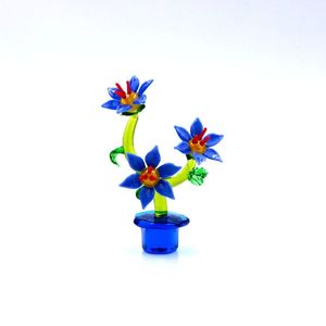 Оптовая продажа: Красивые искусственные цветы из муранского стекла, растения-бонсай, фиолетовые цветы, изделия из стекла ручной работы - Product Image 6
