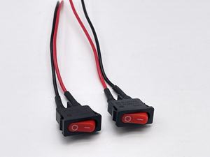 Accessoires pour motos, interrupteur pour moto/vélo électrique, interrupteur plat à deux broches avec fils, interrupteur d'alimentation pour phare LED - Product Image 3