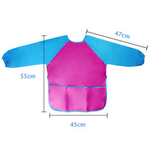 HCHWENH儿童艺术工作服绘画围裙长袖防水画围裙带三个口袋 - Product Image 2