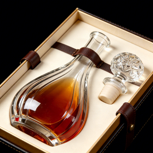 Botellas de Vidrio Personalizadas para Whisky y Vodka, Forma de Cristal Transparente de Cuello <span class=keywords><strong>Largo</strong></span>, 250ml, 500ml, 750ml - Product Image 4