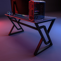 Escritorio de ordenador de oficina en casa, escritorio de estudio de estilo de carreras, mesa de escritorio de escritura de fibra de carbono de PC ergonómico extra grande con portavasos