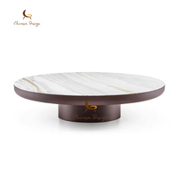 Table basse ronde en marbre moderne et luxueuse pour salon, personnalisable, écologique, mobile et décorative