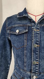 Robes <span class=keywords><strong>pour</strong></span> femmes en gros, vêtements à manches longues, boutons, poches, robe maxi, vêtements d'automne, mode streetwear, fente, robes en jean décontractées - Product Image 5