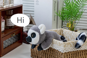 Sinh viên mới lối vào món quà lễ vượn cáo đồ chơi sang trọng Khỉ nhồi bông động vật Comforter Ba lô mặt dây chuyền cho Squishy búp bê plushie cho - Product Image 6