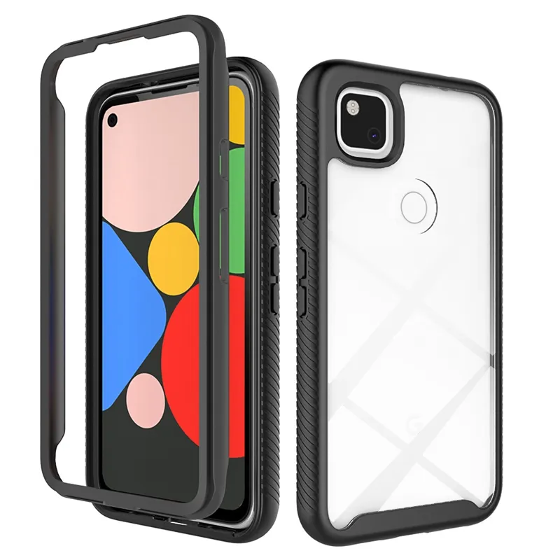 Shockproof 360 Full Cover Clear Acrylic TPU PC Mobile Phone Case For Google Pixel 4 4G 12 Pro Max 11 Pro Max S20FE