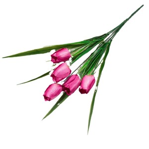 Fleurs de tulipes artificielles, bouquet de fleurs en soie, décoration de mariage, accessoires pour la maison et le salon, fabrication artisanale par moulage par injection - Product Image 5