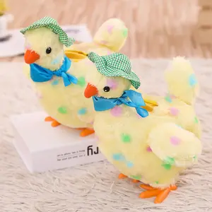 Lucu Anak-anak Lembut Mainan Ayam Mewah Bernyanyi Menari Ayam Meletakkan Telur Mainan Mewah Listrik