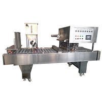 Machine de remplissage et de scellage entièrement automatique pour gobelets en plastique (yogourt, bière, bubble tea, cola, thé au lait)
