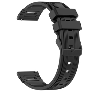 Bracelet de montre intelligente en silicone souple avec motif à rayures et boucle en métal 22MM pour <span class=keywords><strong>Samsung</strong></span> Galaxy Watch3 45MM/pour Xiaomi Watch <span class=keywords><strong>S2</strong></span> - Product Image 6