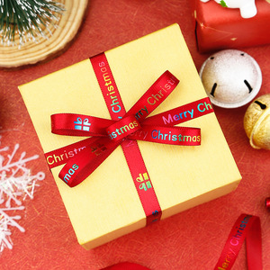 Nine-Colored Ribbon Christmas Printed Silk Ribbons 12m Above Foil Printing Handmade DIY Gift Decoration - Product Image 4