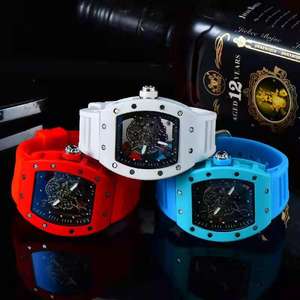 シリコンバンド、アナログ文字盤、アラーム機能付きRMクォーツ腕時計 - トップAPS品質メンズダイビングスポーツウォッチ - Product Image 6