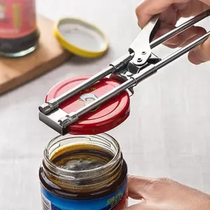 Có thể mở có thể điều chỉnh Jar mở bằng thép không gỉ Hướng dẫn sử dụng có thể mở nắp chai cho tay yếu dễ dàng kẹp phụ kiện nhà bếp