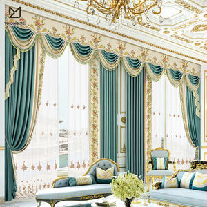 <span class=keywords><strong>Rideaux</strong></span> occultants modernes de luxe, style européen transparent, pour chambre à coucher, <span class=keywords><strong>rideaux</strong></span> jacquard rouge <span class=keywords><strong>double</strong></span> couche pour le salon - Product Image 2