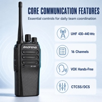 Talkie-walkie robuste UHF BF-1909 à haute pénétration, interphone portable avec charge rapide Type-C pour la construction et les patrouilles