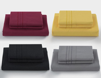 2022 vente en gros vente chaude reine taille 4 pièces microfibre draps housse ensemble de literie ensemble de literie avec taies d'oreiller