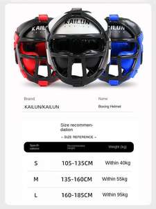 Équipement de combat pour adultes et enfants <span class=keywords><strong>Casque</strong></span> de <span class=keywords><strong>boxe</strong></span> avec protection complète Couvre-tête Sanda Masque facial Barre transversale - Product Image 3