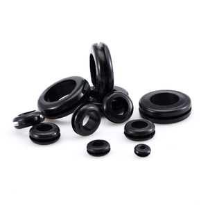 Custom High Temperature Resistant (+320C) Silicone <b>Rubber</b> (EPDM/NBR/NR) Cable Ring Coil Hole Plug Curved Design Single Seal - Product Image 1