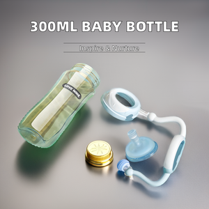 Biberón de gel de sílice de alta temperatura sin BPA de 300ml de calidad superior, protector dental anticólico, biberones aprobados por el médico - Product Image 5