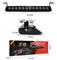 Luz Estroboscópica de Emergencia Súper Brillante de 12V con 12 LED para Parabrisas y Tablero de Carros, Vehículos y Camiones - Condición Nueva