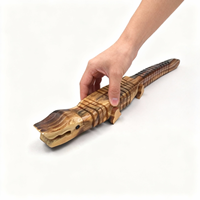 El Mejor Regalo, Tallado en Madera de Animales, Cocodrilo, Artesanía en Madera, Figuras de Animales Talladas, Adornos de Animales de Madera