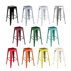 <span class=keywords><strong>Alta</strong></span> calidad Industrial Tolixs estilo Retro moderno antiguo Metal Bar taburete Bistro alto Bar silla taburete y mesas - Product Image 4