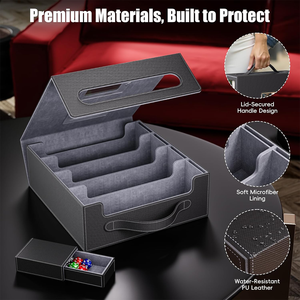 Boîte de rangement pour cartes avec 2 fenêtres pour cartes <span class=keywords><strong>Yu</strong></span>-<span class=keywords><strong>Gi</strong></span>-<span class=keywords><strong>Oh</strong></span> TCG, boîte de deck MTG compatible avec l'affichage du commandant 4 rangées - Product Image 2