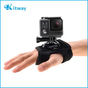 Untuk Gopro sabuk telapak tangan untuk Gopro 360 derajat gelang tangan sabuk tali pengikat Tripod dudukan adaptor tinju untuk Aksesori Gopro