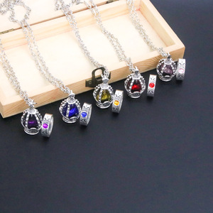 <span class=keywords><strong>Anime</strong></span> Magisches Seelen-Edelstein-Halskette und Geistkern-Ring-Set – Zubehör für den Großhandel - Product Image 2