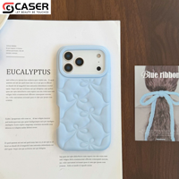 Coque de téléphone antichoc en silicone souple avec nœud 3D, design mignon et pur, sensation douce pour la peau, style Kawaii, pour iPhone 17/16/15