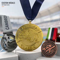 Op maat gemaakte sportmedailles van zinklegering, metalen awardmedailles, groothandel, gepersonaliseerde medailles, aangepast logo met lint, fabriek leverancier