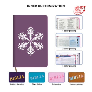 Bibbia Reina Valera in Pelle PU con Rilegatura a Spina Esposta, Bordo Dentellato, Formato B5, Lavorazione <span class=keywords><strong>Manuale</strong></span> ASV 1960 - Product Image 5