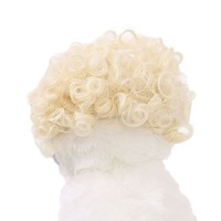 Perruque pour chien, accessoires synthétiques pour costumes d'animaux, coiffe pour petit chien pour Halloween, Noël, fête de fin d'année