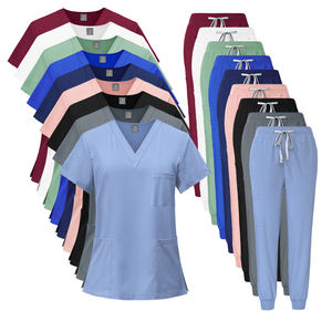 Ensemble de gommage d'allaitement pour femmes 2024-Tissu en polyester doux de qualité supérieure, uniformes à col en V lavables pour les professionnels de la santé - Product Image 1