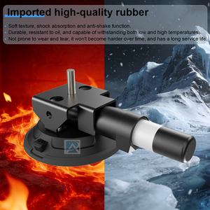 Ventouse multifonctionnelle en alliage d'aluminium et silicone de 3 pouces, capacité de charge de 15 à 20 kg, pour voiture, vélo, camping, support de caméra d'<span class=keywords><strong>action</strong></span> - Product Image 5