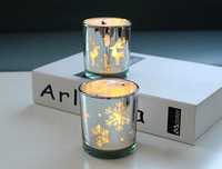 Weihnachtskerzen Duftkerzen Luxus Großhandel Ausgehöhltes Glasgefäß Duftkerze Als Geschenk