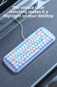 High Aesthetic 87-<b>Key</b> RGB Backlit Mechanical Keyboard New Computer Keyboard for Laptop Hot Sale Candy M - Product Image 3