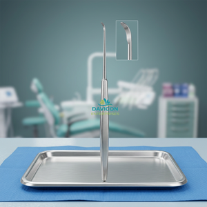 Couteau à faucille manuel chirurgical en acier inoxydable, à double tranchant arrondi, 19 cm, instrument de classe I - Product Image 2
