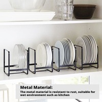 1 pièce Égouttoir à vaisselle en métal sur pied pour comptoir de cuisine, multifonctionnel, non pliable, pour assiettes et bols