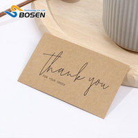 Cartes de remerciement personnalisées en papier recyclé, logo personnalisé, mariage, fleurs, cadeau, écologiques, cartes de remerciement professionnelles
