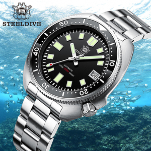 Meilleure vente <span class=keywords><strong>STEELDIVE</strong></span> Brand SD1970 Montre de plongée mécanique à lunette en céramique lumineuse bicolore améliorée NH35 200m - Product Image 1
