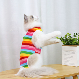 Pet <strong>Clothes</strong> STOCKED <strong>Cat</strong> Suits Surgery Surgical Abdominal Wounds Pet Recovery <strong>Clothes</strong> <strong>for</strong> <strong>Cats</strong> After Sterilization Pajama Suit - Product Image 4