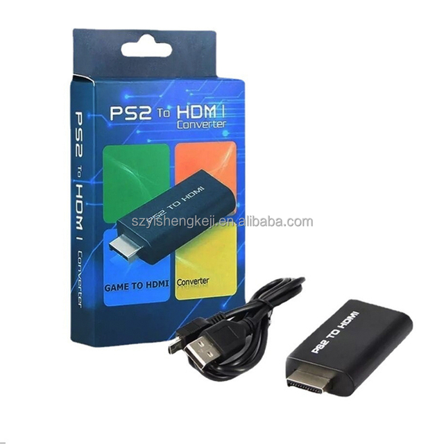 Retro Plug&Play 480i/480p PS2 to HDTV Audio Video Converter for TV Monitor Use Mini ABS Video Signal Adapter Gaming Accessories