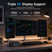 EGLOBAL Ryzen 7 5800H Mini PC Win 11 Pro 8-core 16-thread Radeon Vega 8 4K Dual Display Mini Desktop Computer