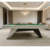 Mesa de Billar de Lujo Personalizada de 9 pies, Madera Maciza de Roble, Goma K66, Bolsillos de Cuero Genuino, Pizarra JiuJiang, Sistema de Retorno de Bolas, Alta Calidad