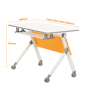 Vente en gros de meubles mobiles personnalisables pour salle de conférence Table de bureau pour la formation Centre d'apprentissage Table pliante avec roue - Product Image 2