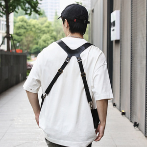 새로운 남자 Pu 가죽 도난 방지 안전 지갑 가방 여행 야외 숨겨진 겨드랑이 홀스터 해적 어깨 전화 케이스 지갑 가방 - Product Image 3